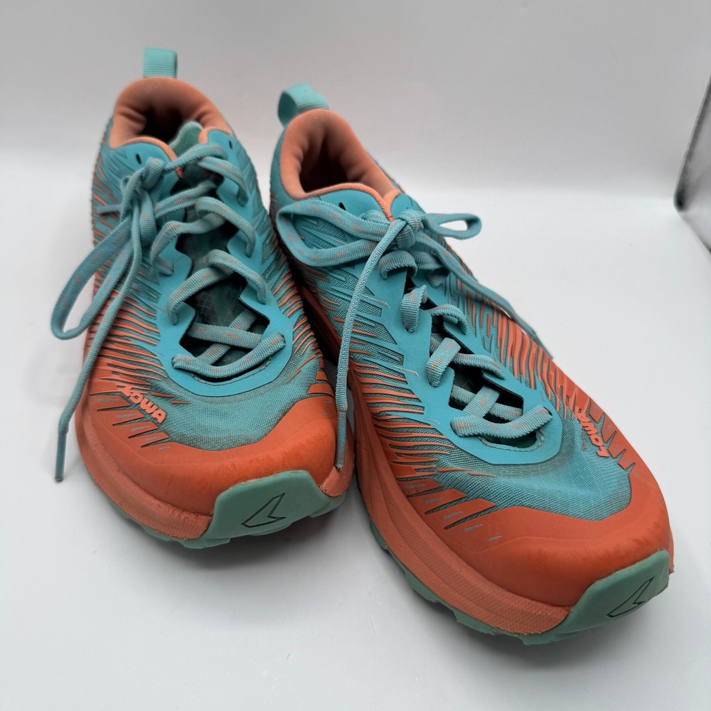 Lowa Amplux Trail Running Shoes Womens 7.5 Blue Orange Carbon Reinforced 320695